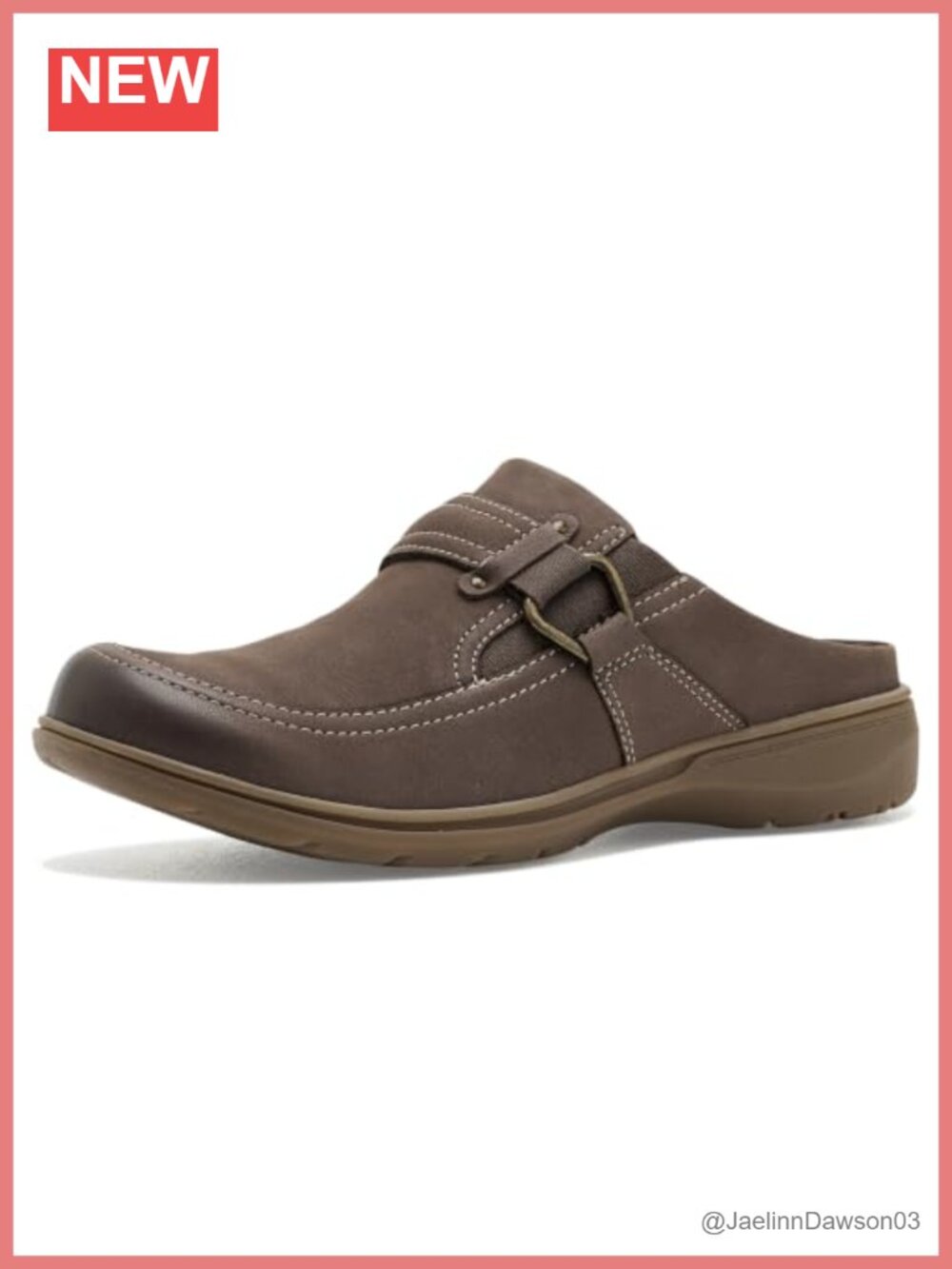 Women's Leather Slip-On Mules with Cushioned Footbed